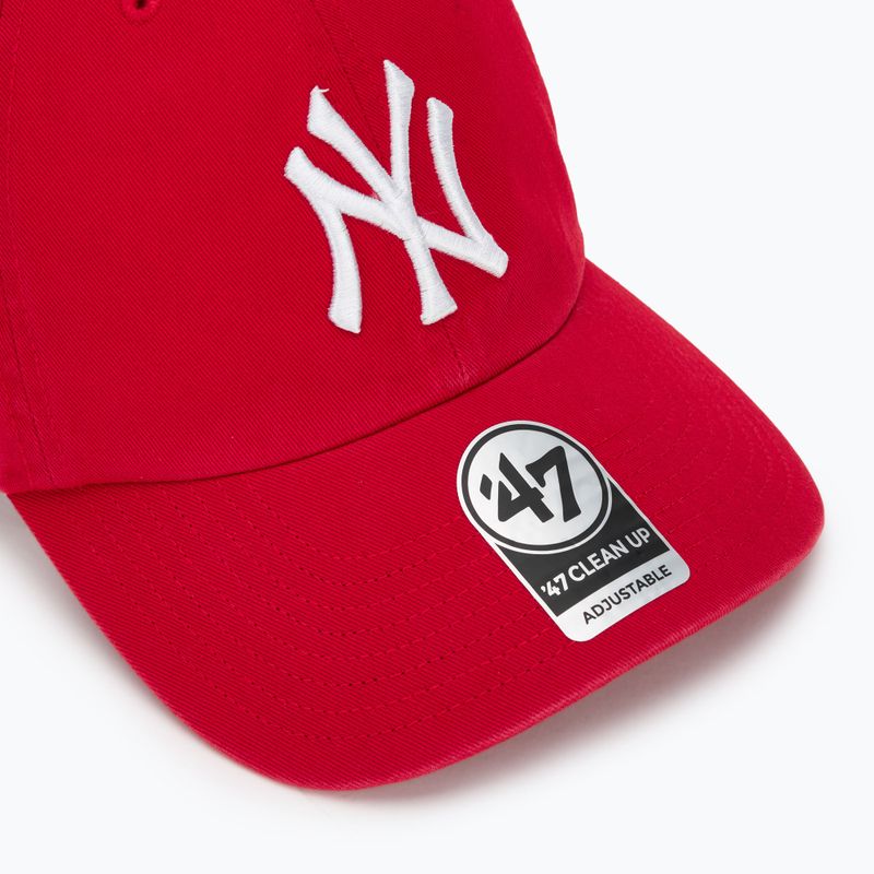 Kšiltovka 47 Brand MLB New York Yankees CLEAN UP red 3