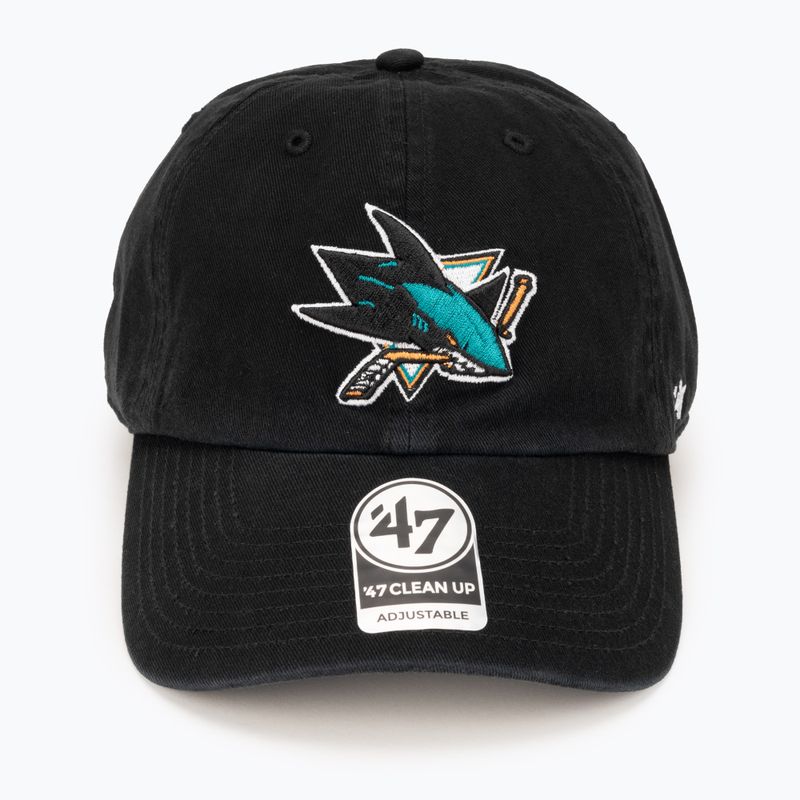 47 Značka NHL San Jose Sharks CLEAN UP baseballová čepice černá 4