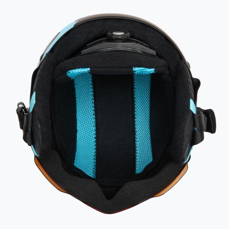 Dětská  lyžařská helma  Bollé Quiz Visor Jr black/blue matte/orange gun 5