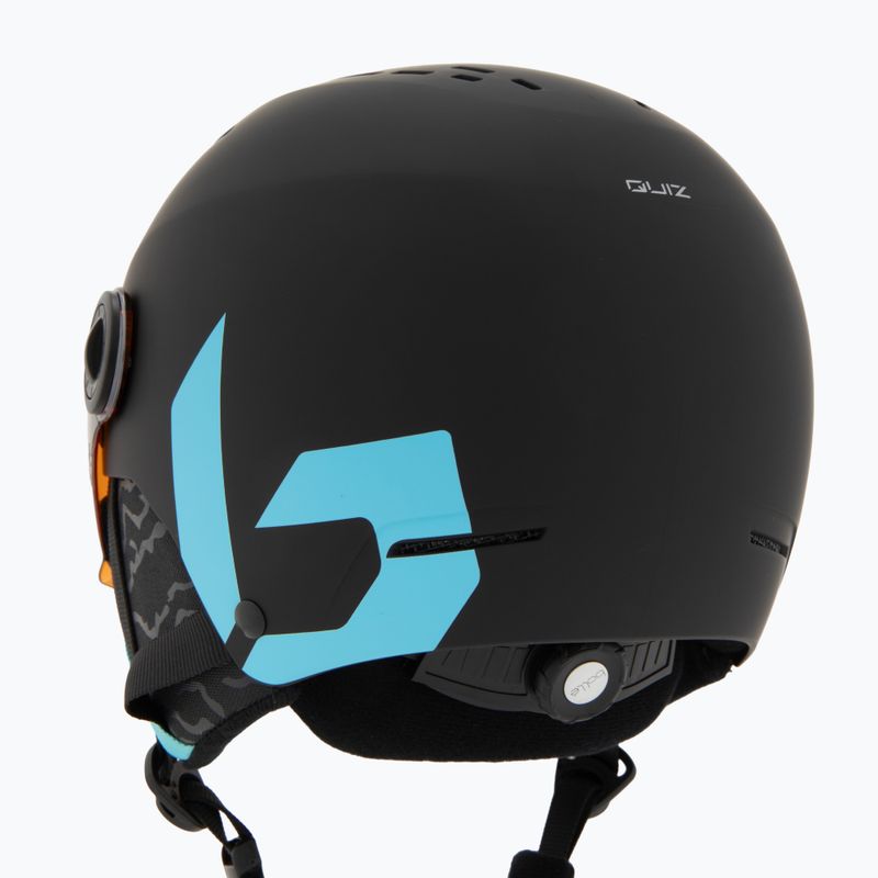 Dětská  lyžařská helma  Bollé Quiz Visor Jr black/blue matte/orange gun 8