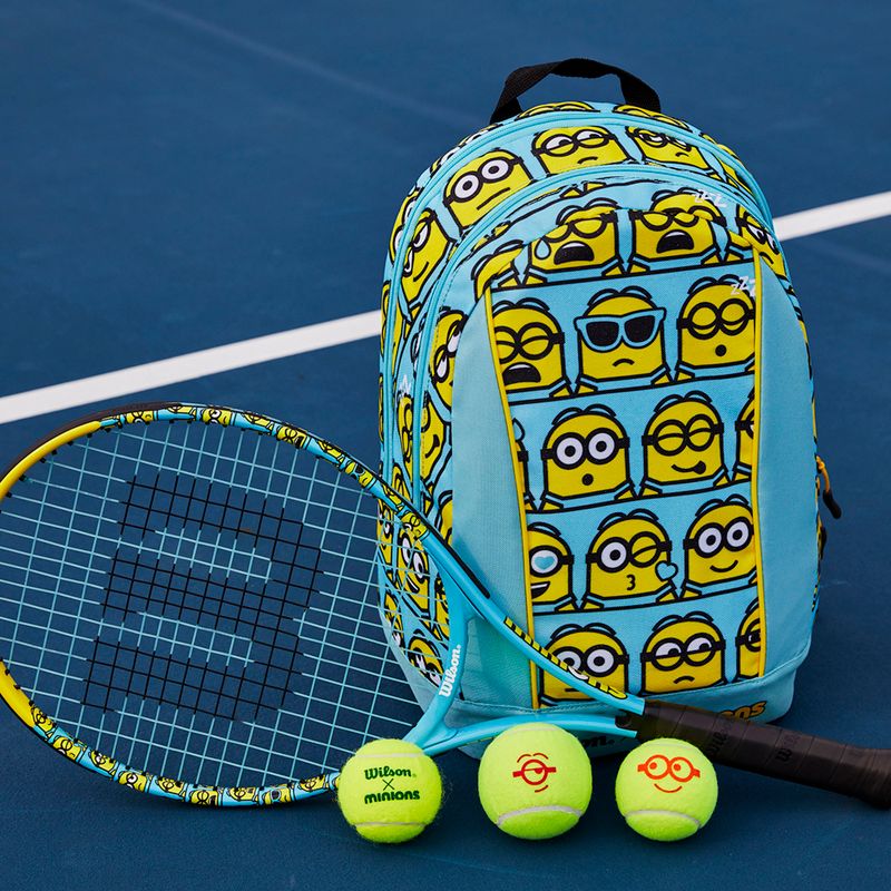 Dětská tenisová raketa Wilson Minions 2.0 Jr 25 modrá/žlutá WR097310H 8