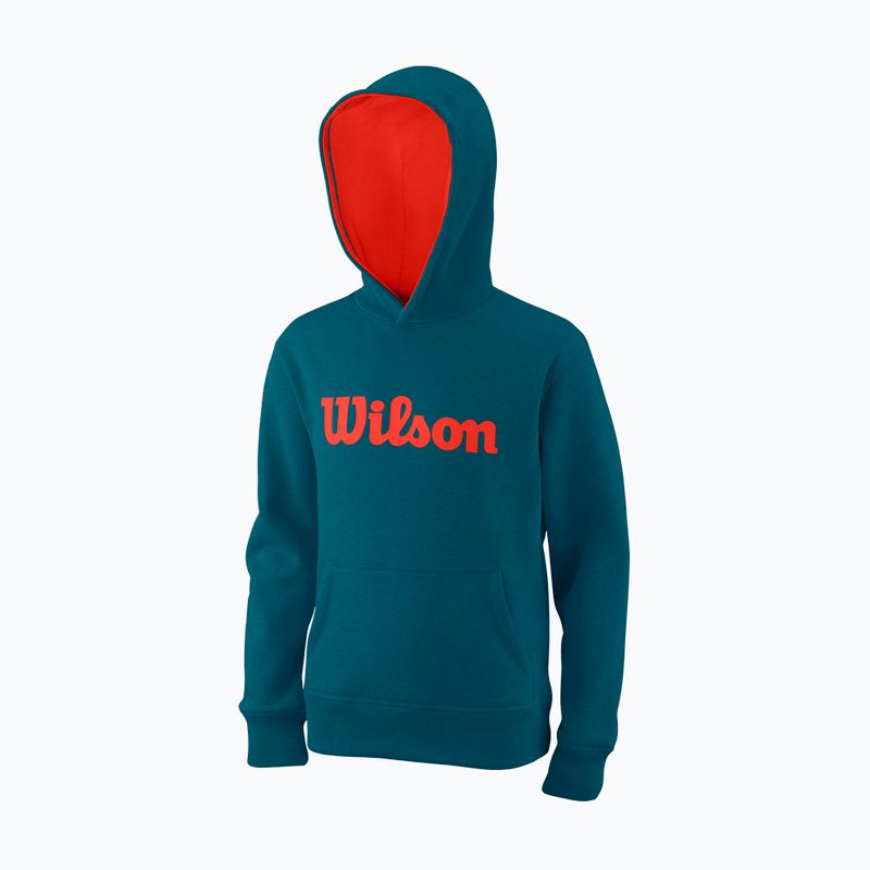 Dětská mikina Wilson Tennis Script Cotton PO Hoody modrá WRA769219 5