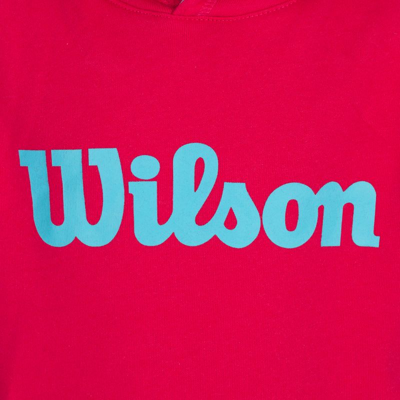 Dětská tenisová mikina Wilson Script Cotton PO Hoody pink WRA769221 3