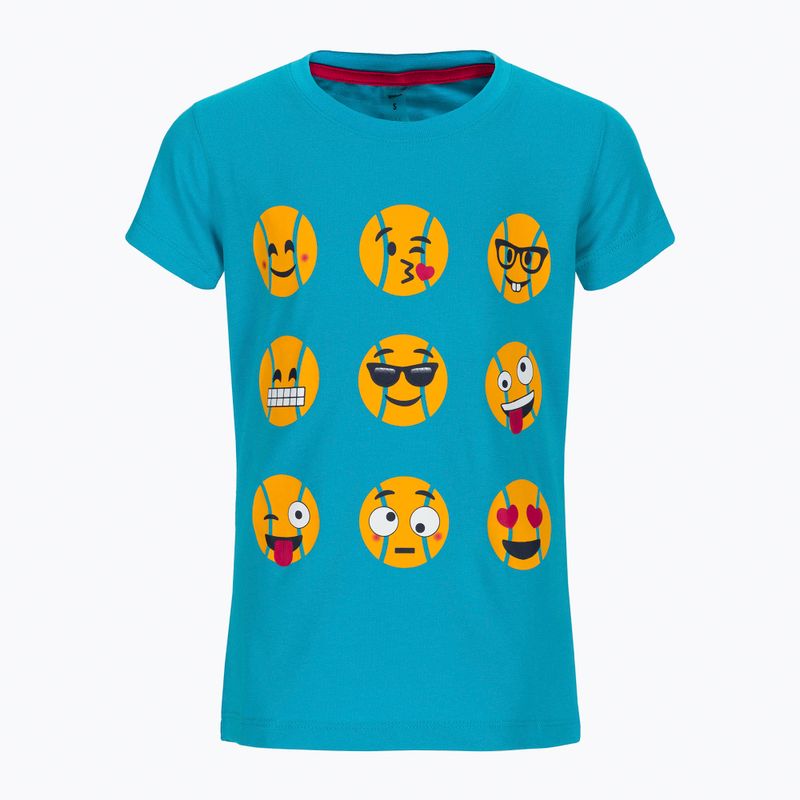 Dětské tenisové tričko Wilson Emoti-Fun Tech Tee modré WRA807903