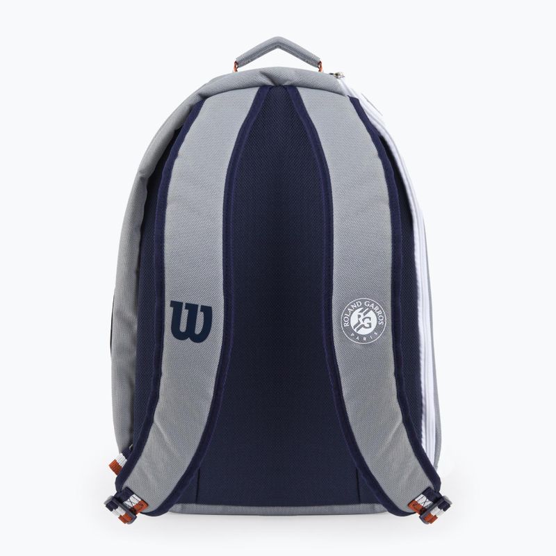 Juniorský tenisový batoh Wilson Rolland Garros šedý WR8019501001 3