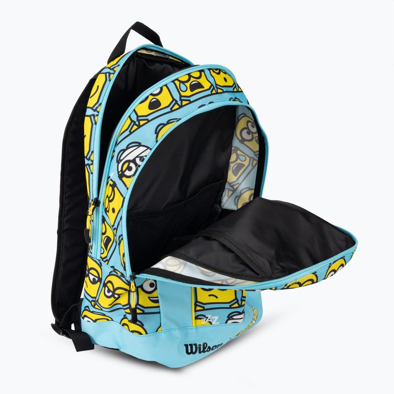Wilson Minions 2.0 Team blue yellow black dětský tenisový batoh 4