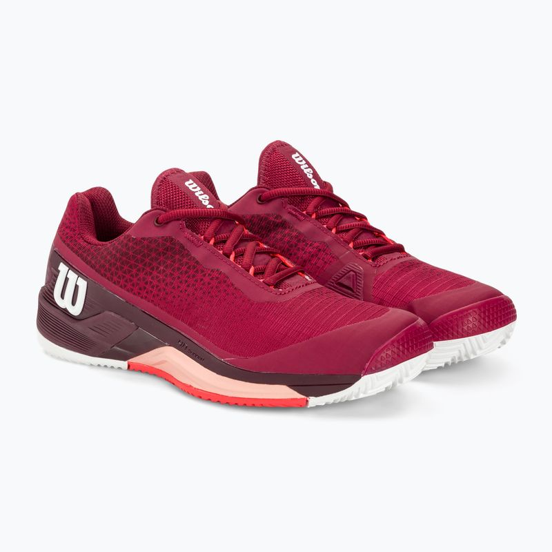 Dámské tenisové boty Wilson Rush Pro 4.0 Clay beet red/white/tropical peach 4