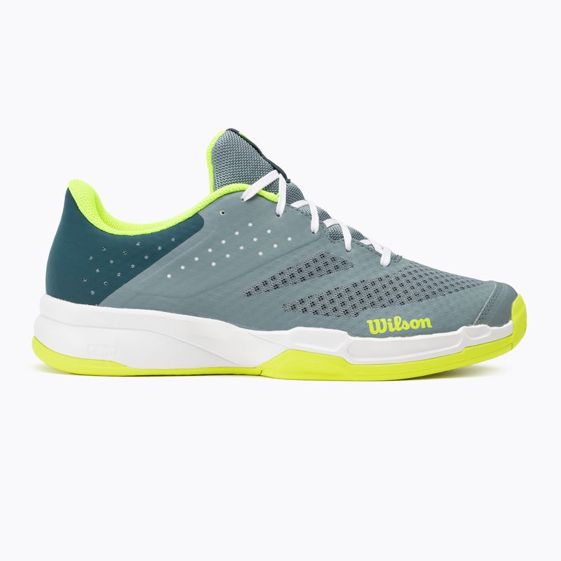 Pánské tenisové boty Wilson Kaos Stroke 2.0 stormy sea/deep teal/safety yellow 2