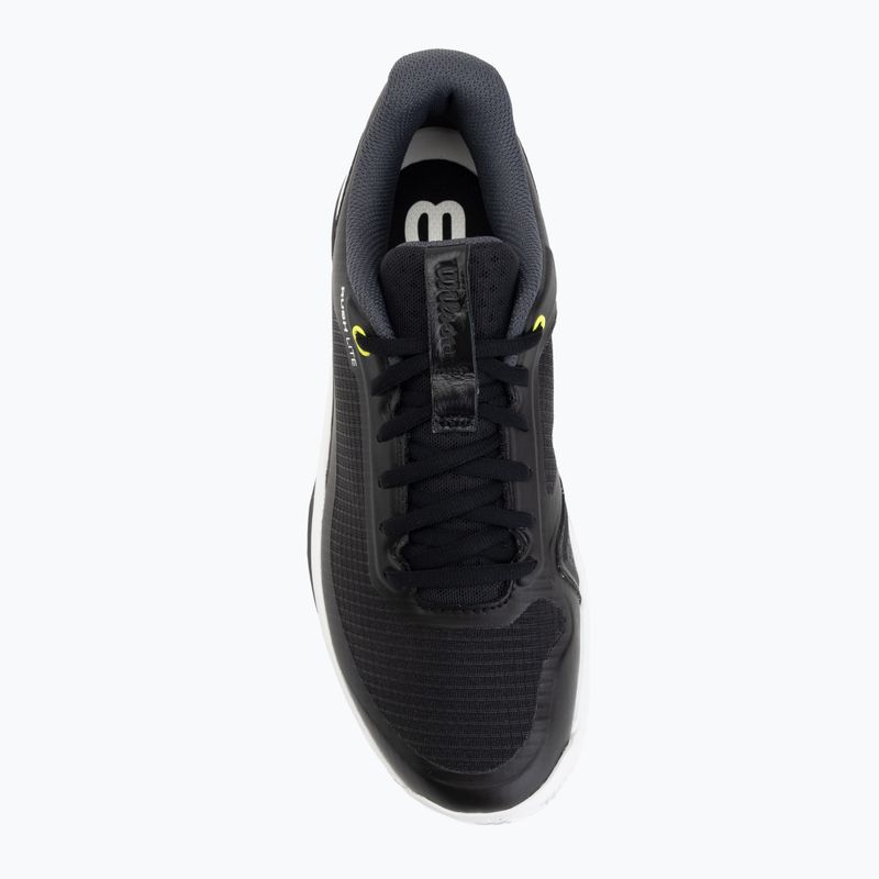 Pánské tenisové boty Wilson Rush Lite 5 Clay black/white/safety yellow 5