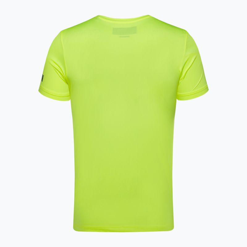 Pánské tenisové tričko HYDROGEN Basic Tech Tee fluorescenčně žluté barvy 5