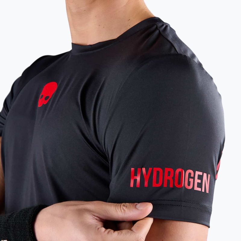 Pánské tenisové tričko HYDROGEN Panther Tech Tee black/red 4