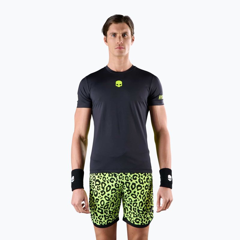 Pánské tričko HYDROGEN Panther Tech Tee black/yellow Tenisové tričko