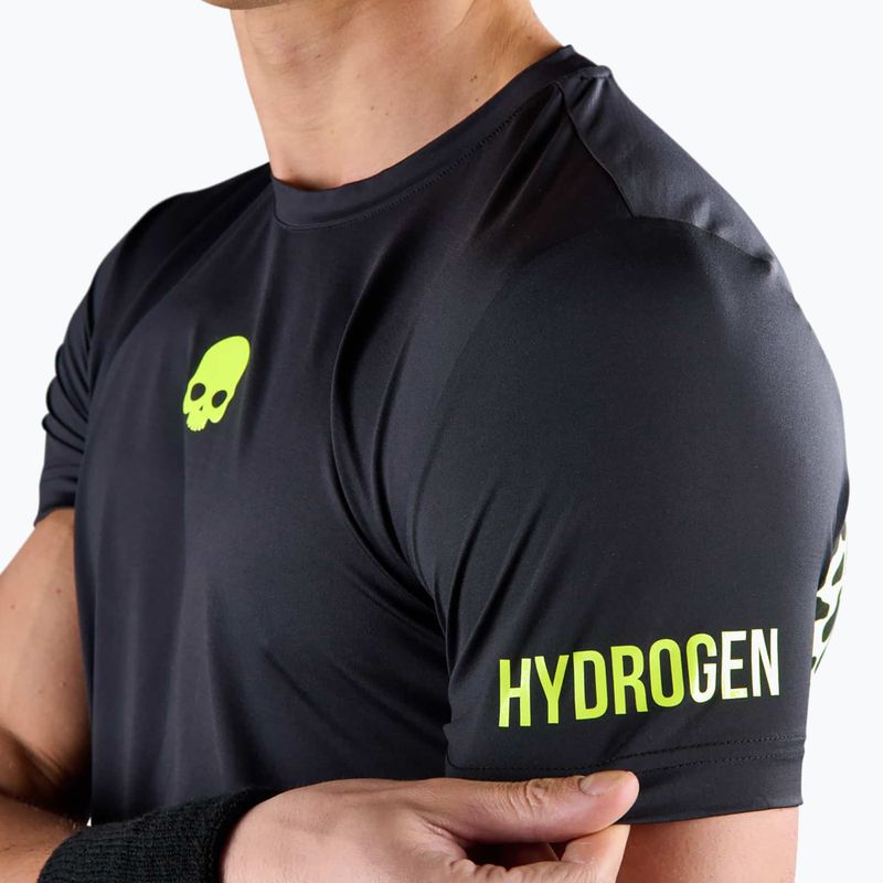 Pánské tričko HYDROGEN Panther Tech Tee black/yellow Tenisové tričko 3
