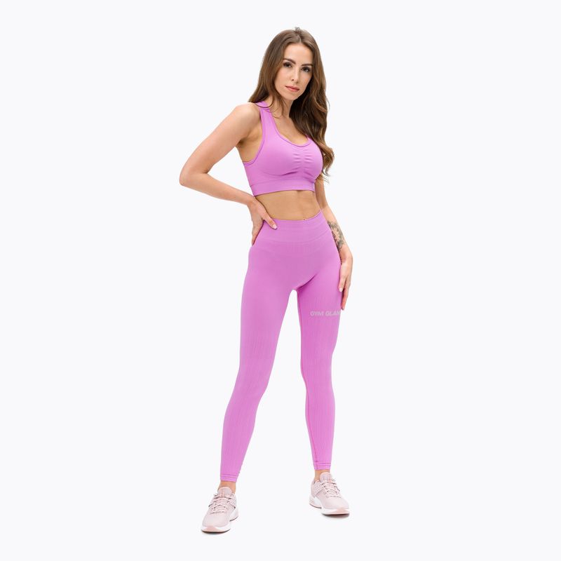 Dámské legíny Gym Glamour push up růžové 368 2