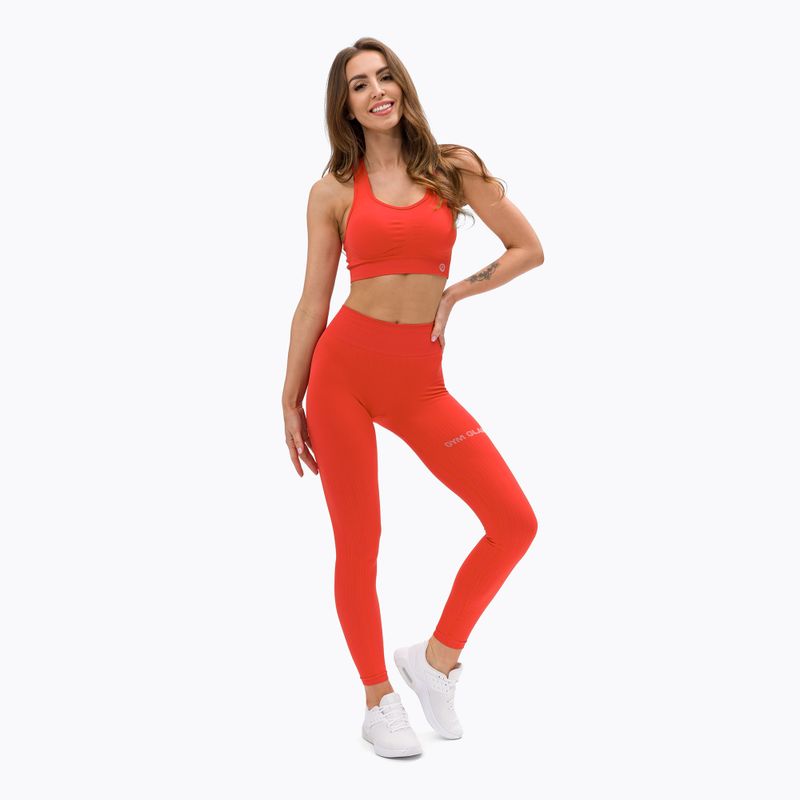 Fitness podprsenka Gym Glamour push up oranžová 372 2