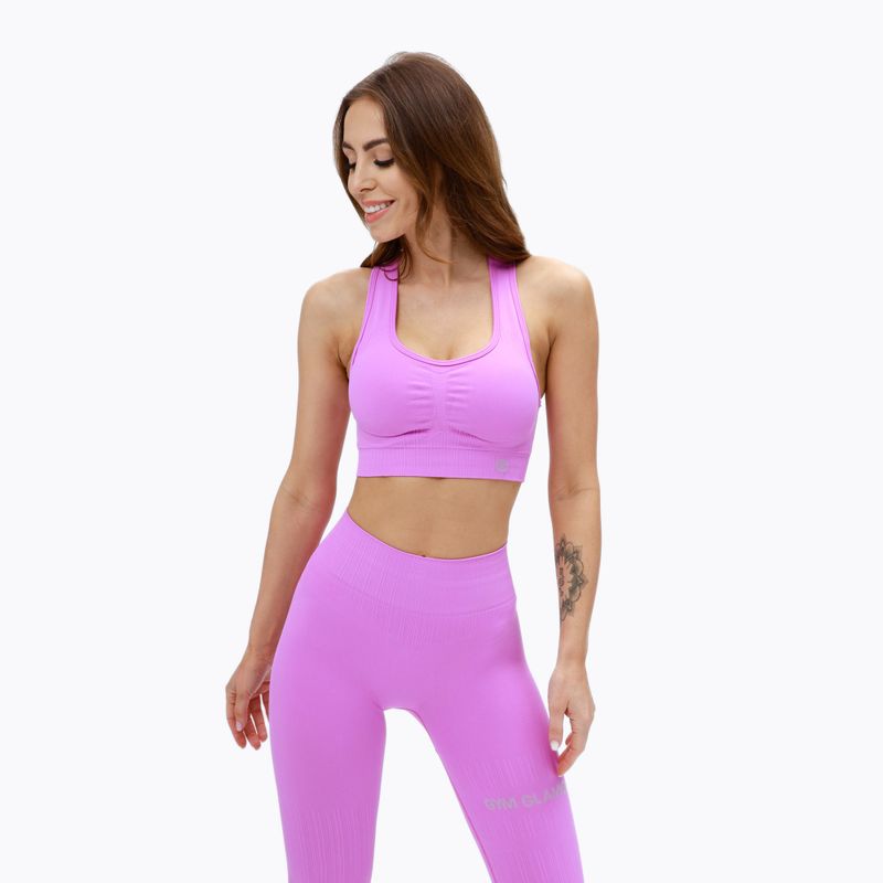 Fitness podprsenka Gym Glamour push up růžová 371