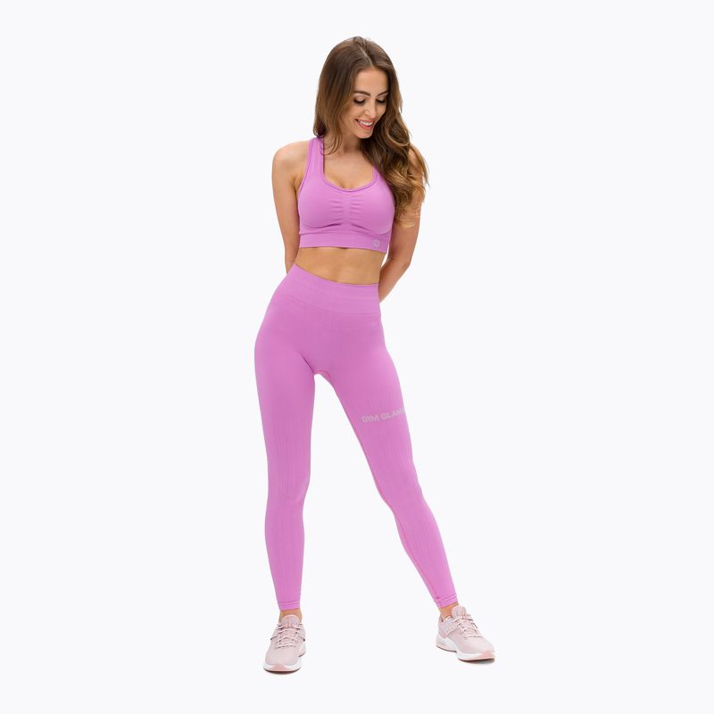 Fitness podprsenka Gym Glamour push up růžová 371 2