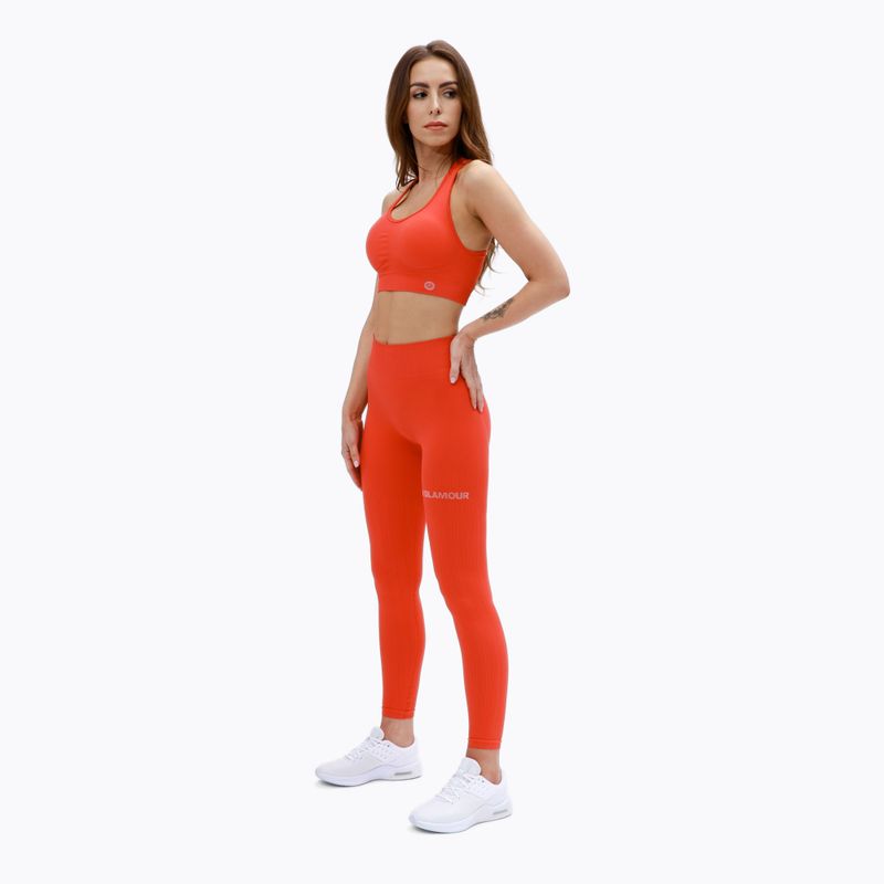 Dámské legíny Gym Glamour push up oranžové 369 2