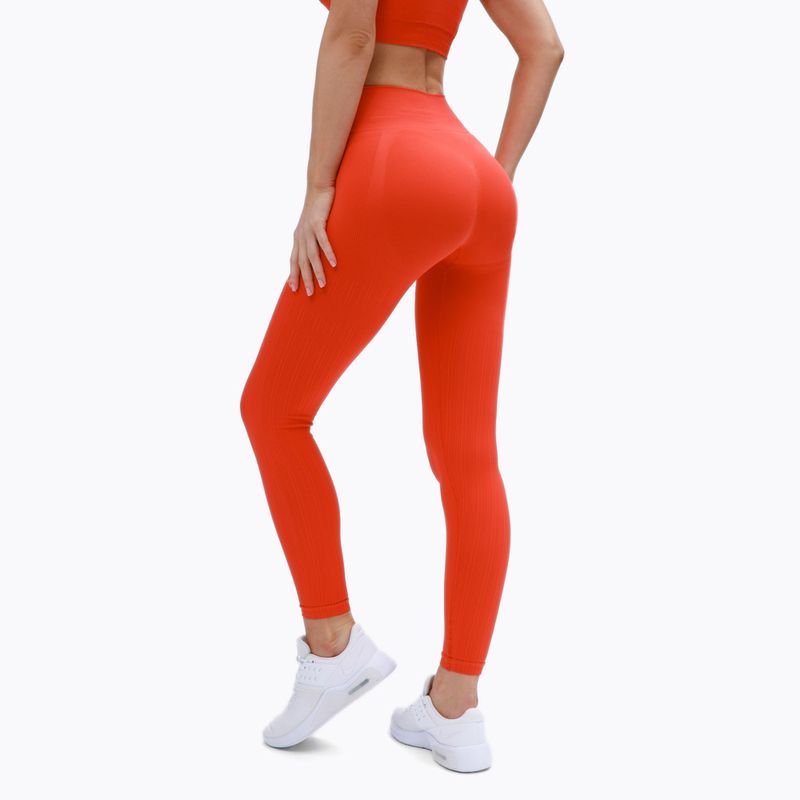 Dámské legíny Gym Glamour push up oranžové 369 3