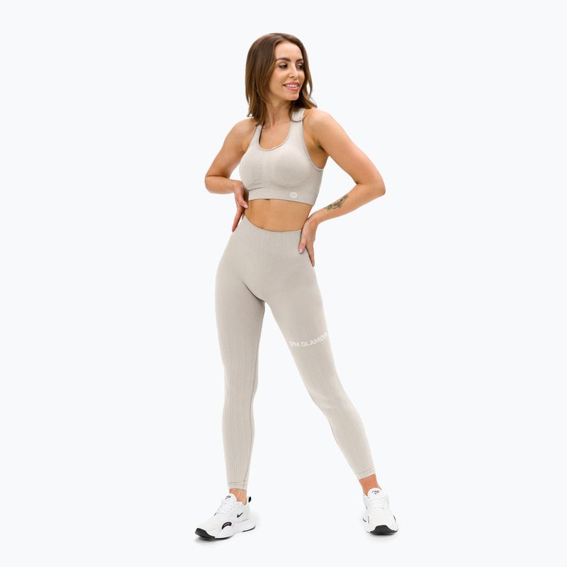 Fitness podprsenka Gym Glamour push up béžová 377 2