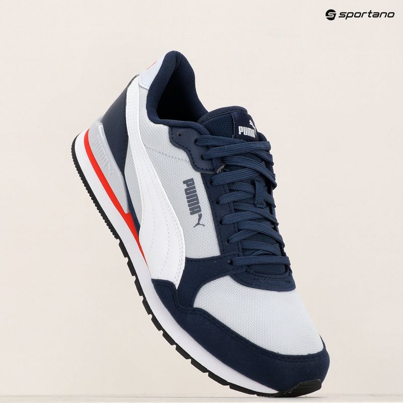 Boty PUMA ST Runner v3 Mesh silver mist/white/club navy/for all time red/black 14