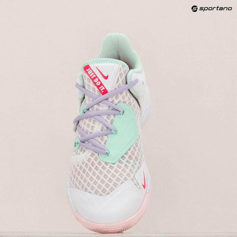 Tenisky na volejbal Nike Zoom Hyperspeed Court SE bílá/mátová pěna/šedá/fialová mlha/růžová pěna 9
