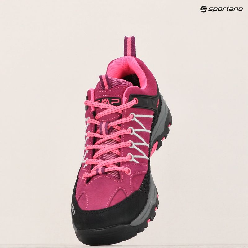 Juniorské boty CMP Rigel Low Wp berry / pink fluo 9