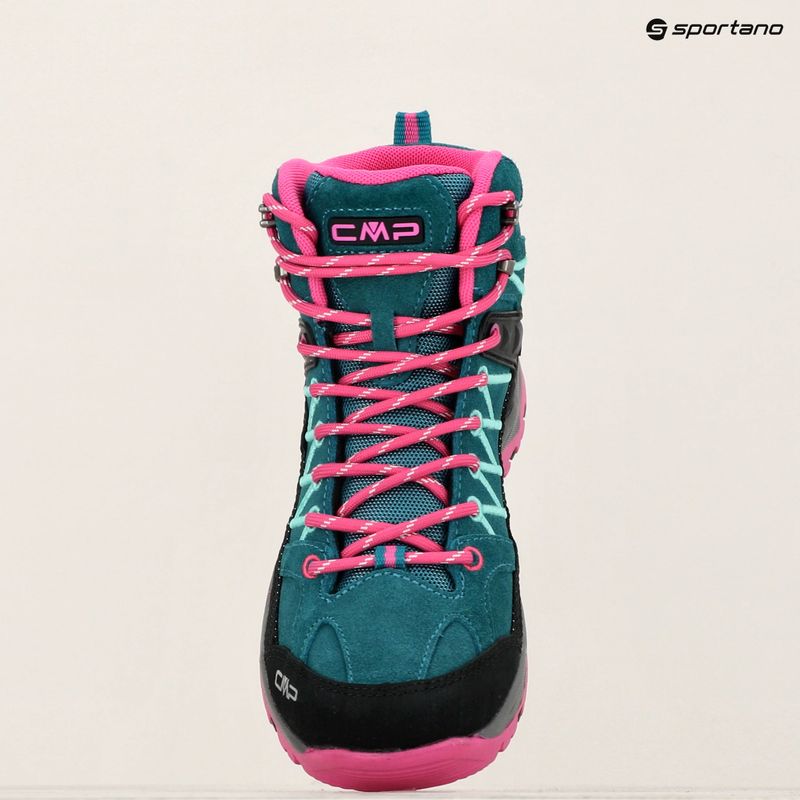 Juniorské trekové boty CMP Rigel Mid lake / pink fluo 15