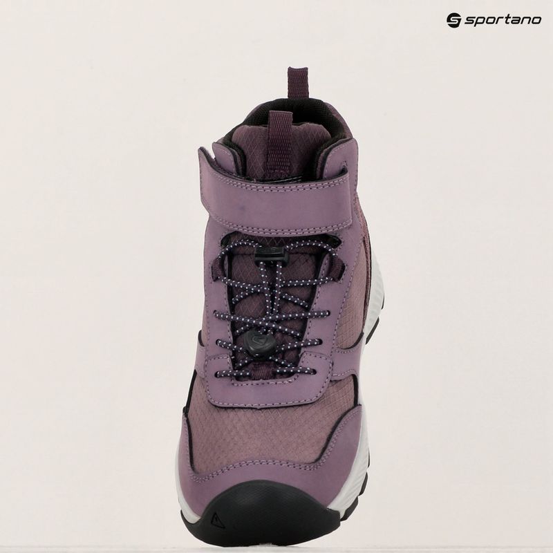 Dětské turistické boty KEEN Skua Mid WP JR black plum/plum perfect 9