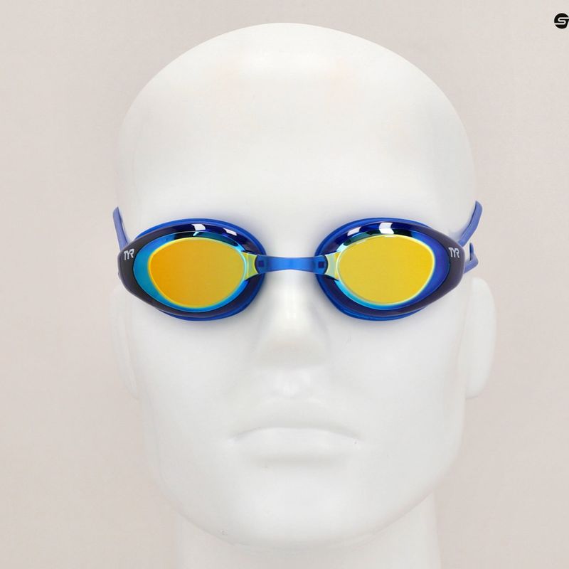 Plavecké brýle TYR Blackhawk Racing Mirrored gold/ royal 7