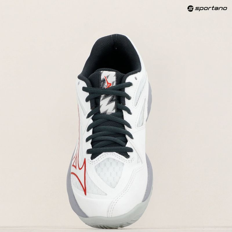 Dětské boty na volejbal Mizuno Lightning Star Z7 white/salsa/black 9