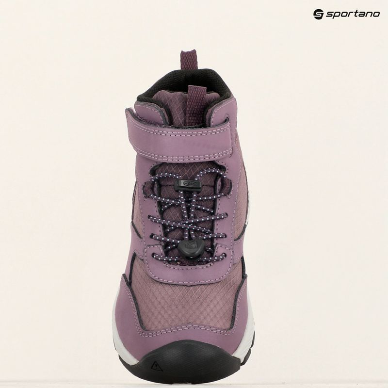 Dětské turistické boty KEEN Skua Mid WP black plum/plum perfect 16