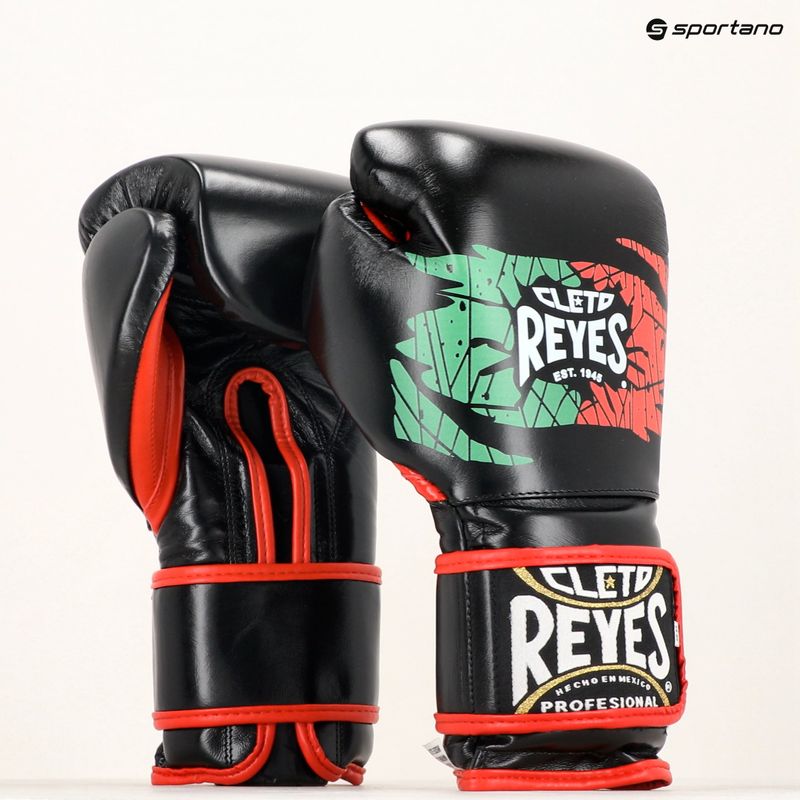 Boxerské rukavice  Cleto Reyes Velcro Sparring black/red/white green red 7