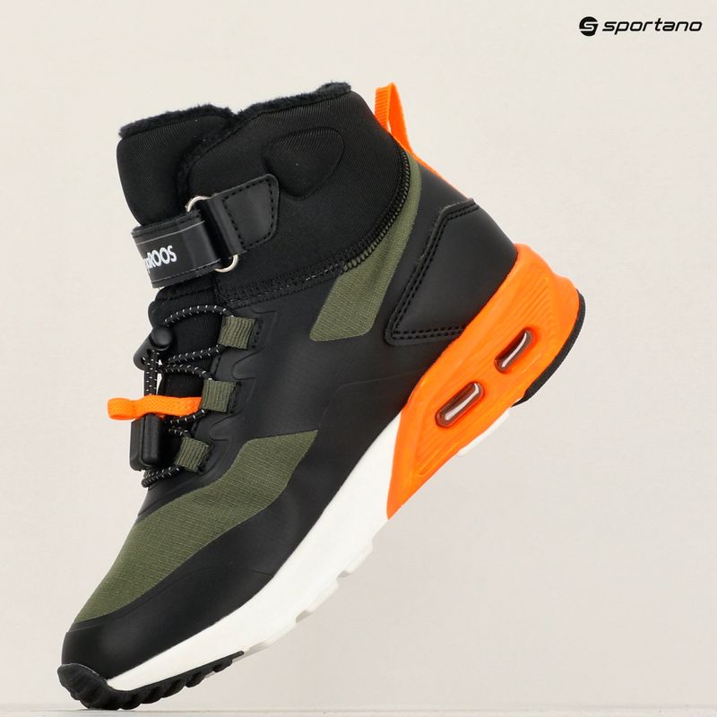 Dětské boty KangaROOS KX-Toke Mid EV military green / neon orange 15