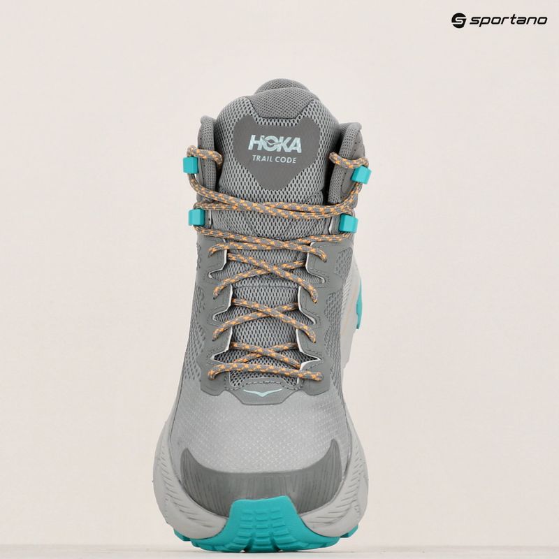 Pánské turistické boty  HOKA Trail Code GTX galactic grey/electric aqua 15