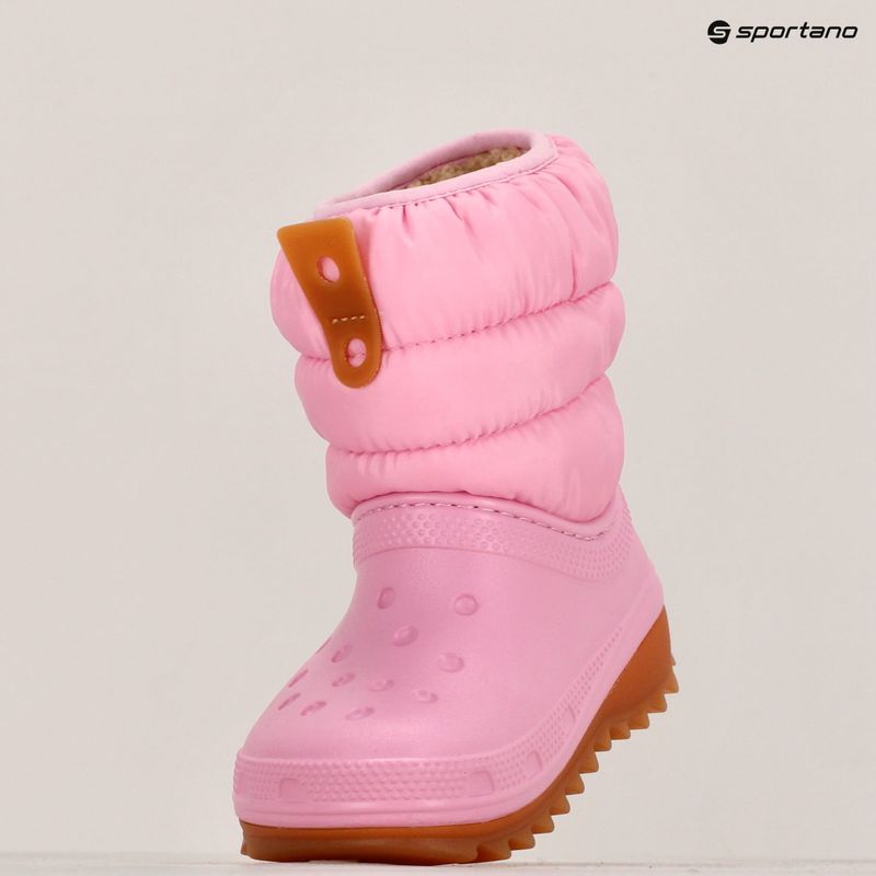 Dětské sněhule  Crocs Classic Neo Puff Boot Toddler pink tweed/gum 9