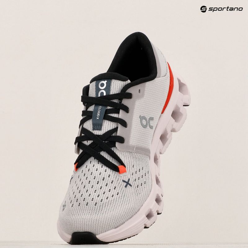 Dámská běžecká obuv On Running Cloud X 4 silver/flame 16