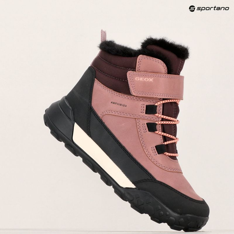 Juniorské sněhule Geox Trekkyup ABX dark pink 17
