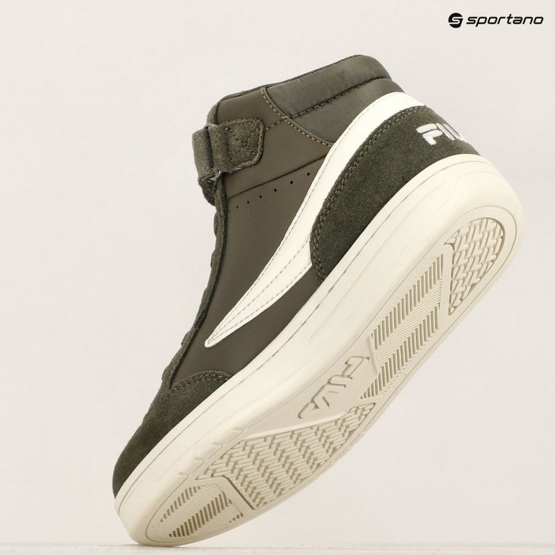 Dětské boty  FILA Crew Velcro Mid olive night 16