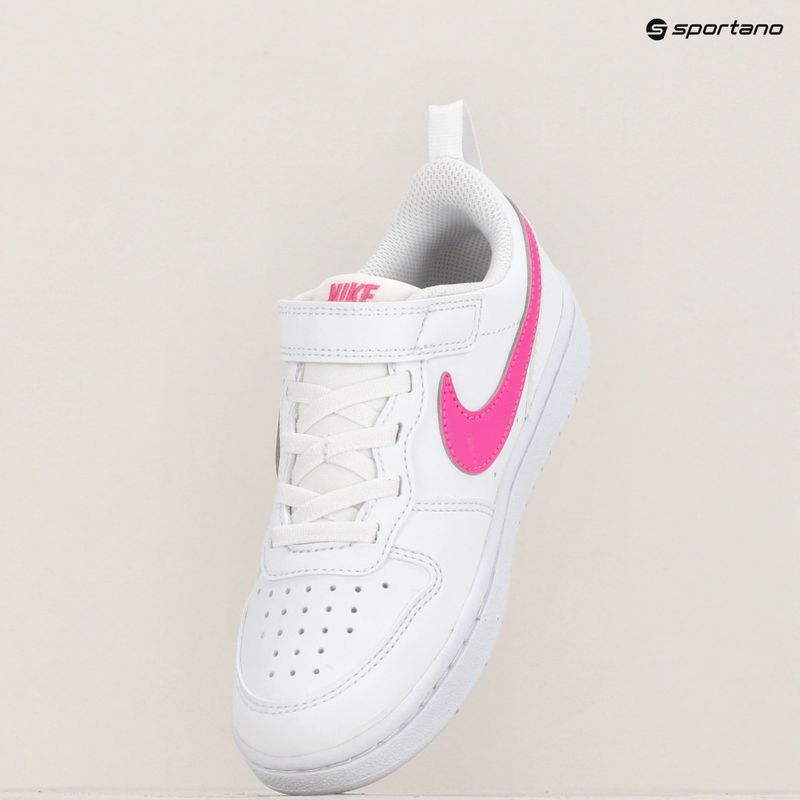 Dětské boty Nike Court Borough Low Recraft white/laser fuchsia 9