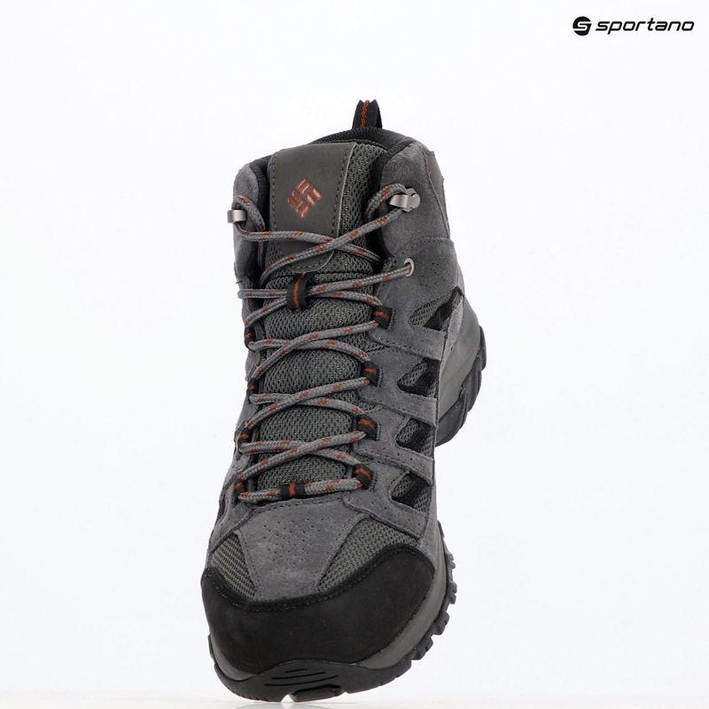 Pánské trekové boty Columbia Crestwood Mid Wp V2 dark grey/ deep rust 9