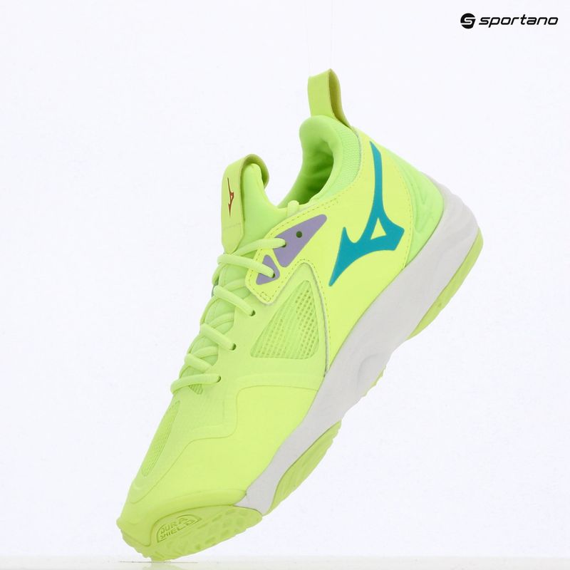 Volejbalové boty  Mizuno Wave Momentum 3 neo lime/black/splish splash 9