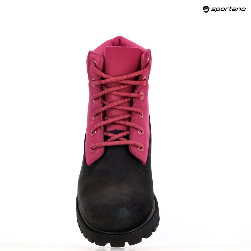 Dětské boty Timberland Premium 6 In Lace black nubuck/dark pink 18