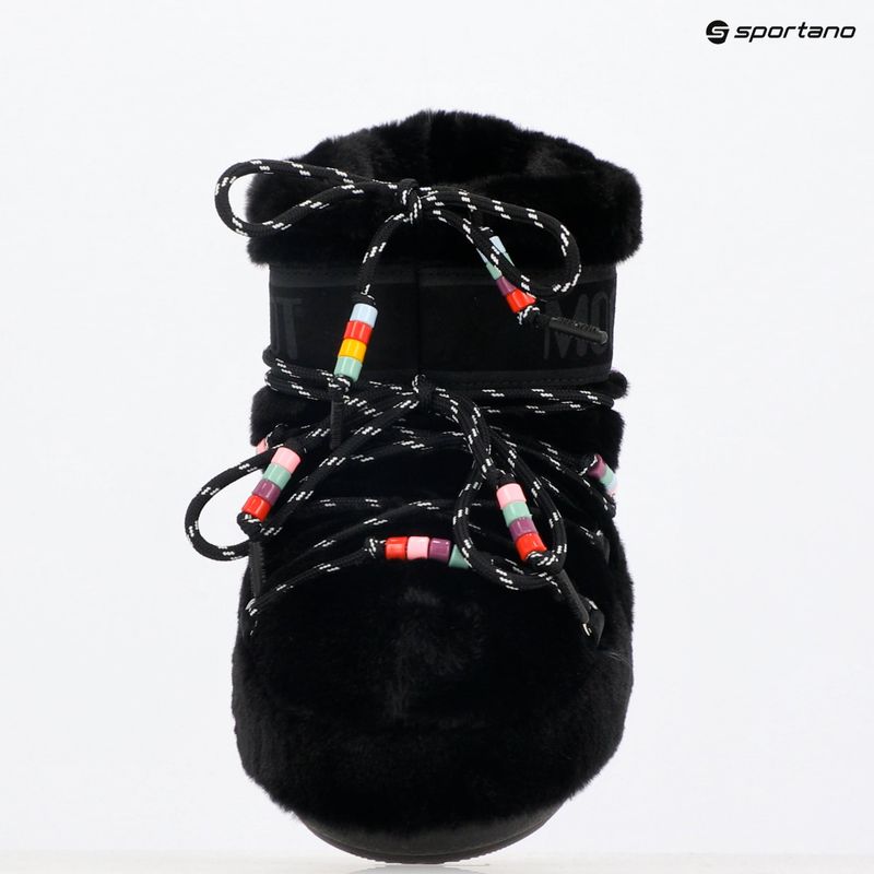 Dámské sněhule Moon Boot Icon Low Faux Fur Beads black 9