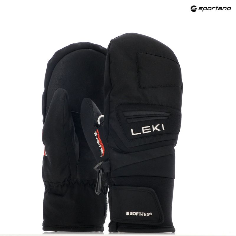 Dětské lyžařské rukavice LEKI Griffin 3D Junior Mitt black 10