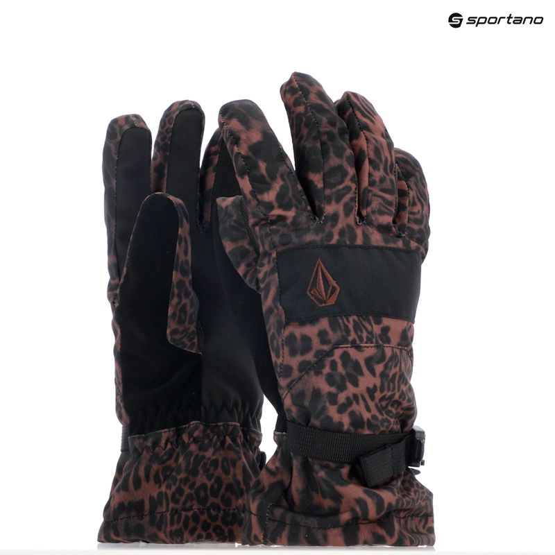 Dámské snowboardové rukavice Volcom V.Snow Over Glove leopard 8
