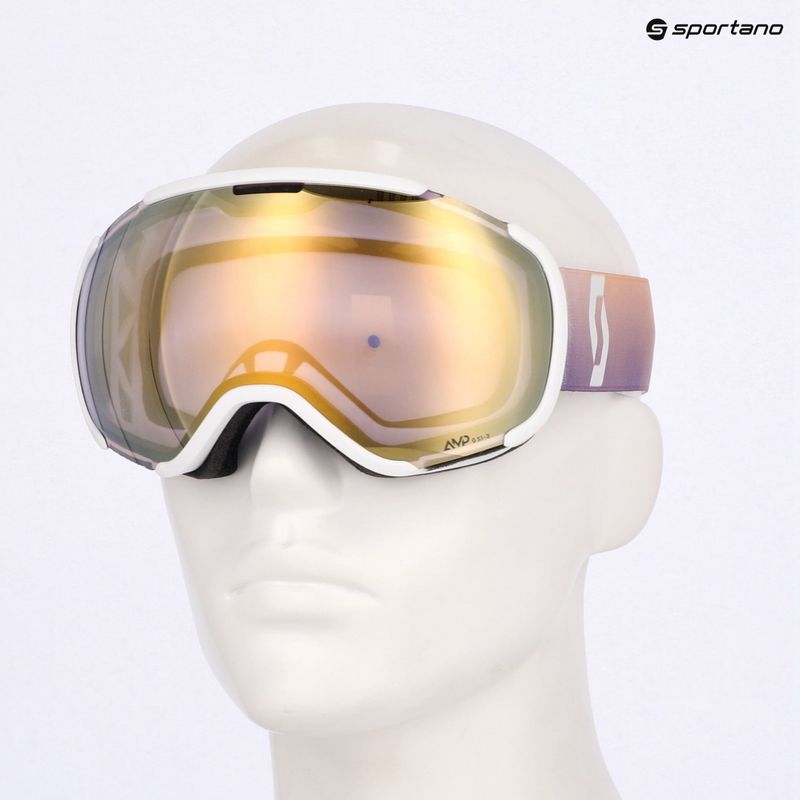 Lyžařské brýle SCOTT Faze II LS white/soft pink/light sensitive bronze chrome 7