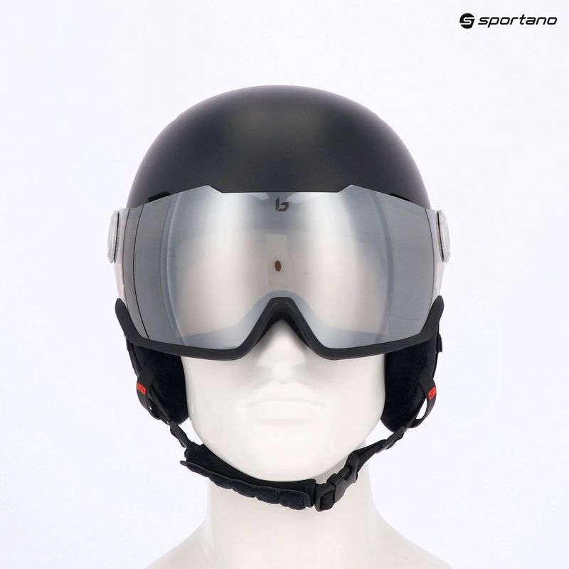Lyžařská helma  Bollé Might Visor titanium red matte/brown gun 11