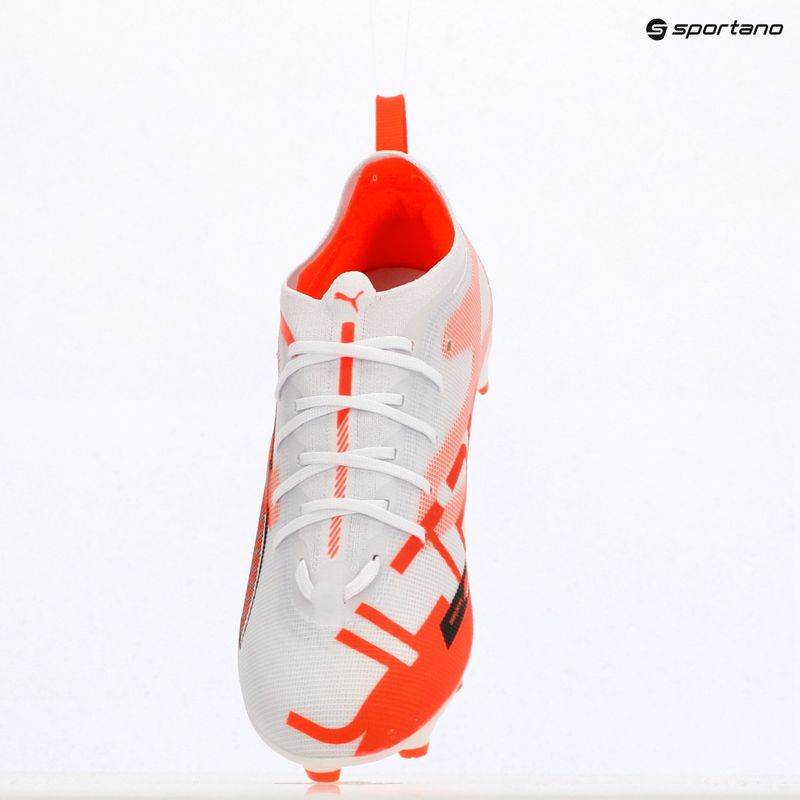 Dětské kopačky PUMA Ultra 5 Pro FG/AG Jr puma white/puma black/glowing red 9