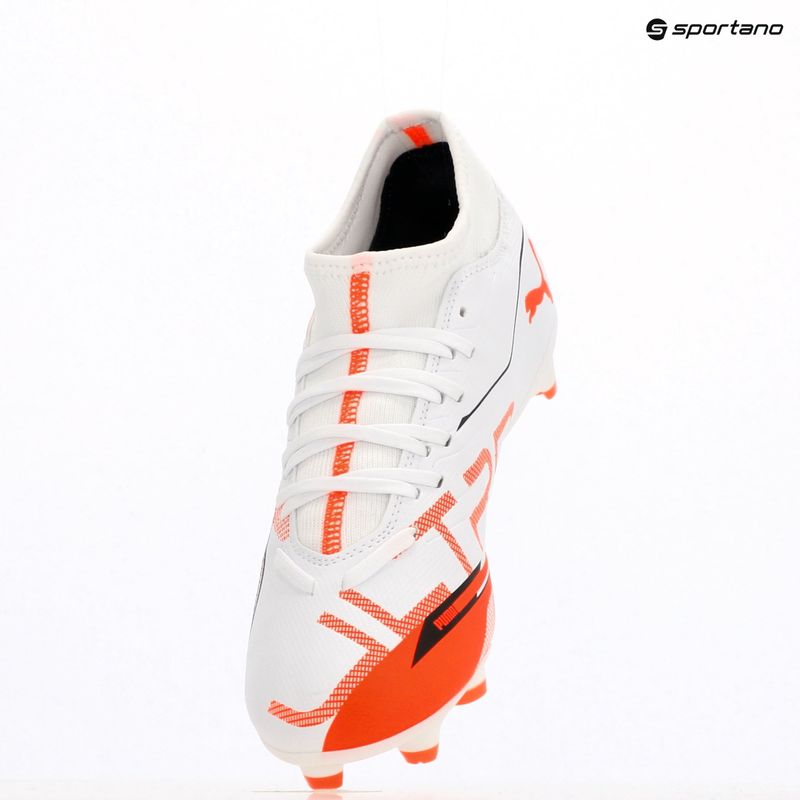 Pánské kopačky PUMA Ultra 5 Play+ FG/AG puma white/puma black/glowing red 9